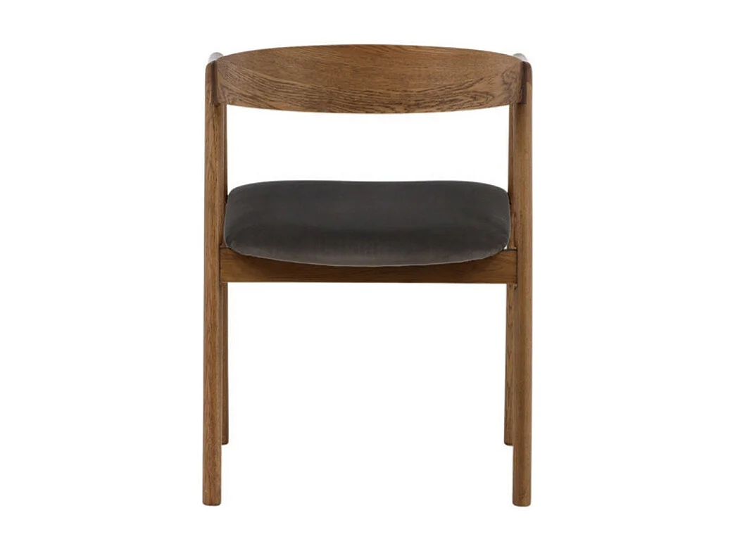 Långön chaise de salle à manger avec accoudoirs marron