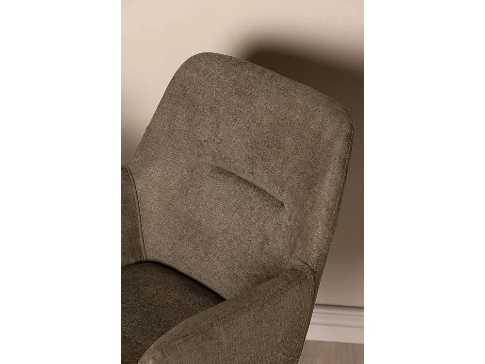 Tomorrow chaise de salle à manger avec accoudoirs marron