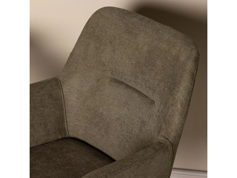 Tomorrow chaise de salle à manger avec accoudoirs marron