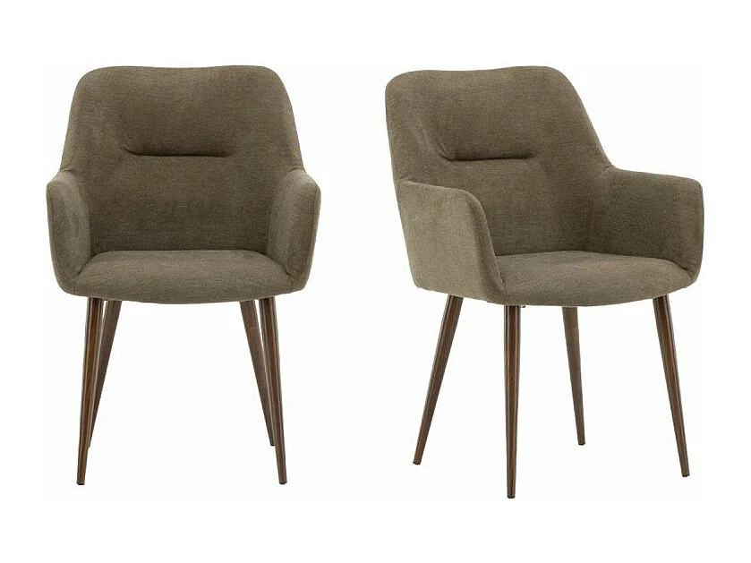 Tomorrow chaise de salle à manger avec accoudoirs marron