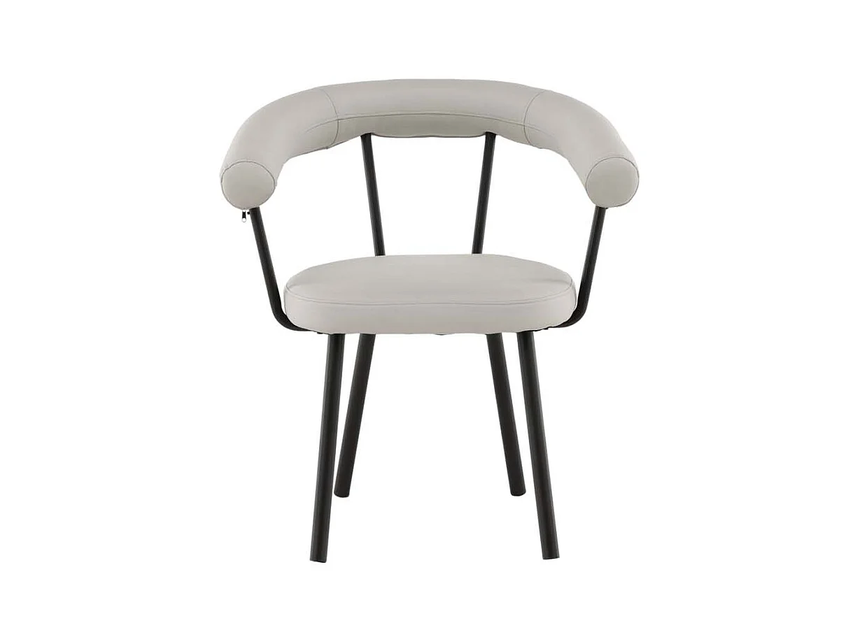 Västerås chaise de salle à manger avec accoudoirs Simili cuir PU offwhite