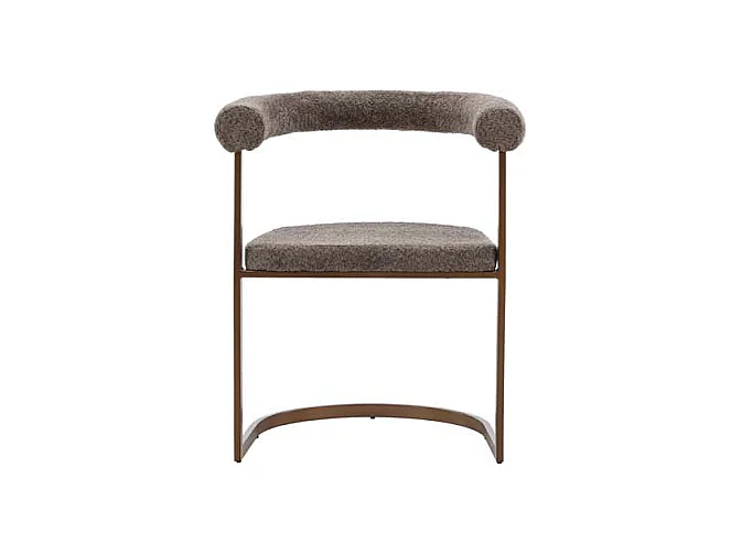 Morning chaise de salle à manger avec accoudoirs marron