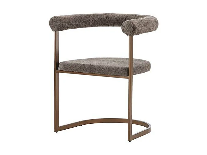 Morning chaise de salle à manger avec accoudoirs marron