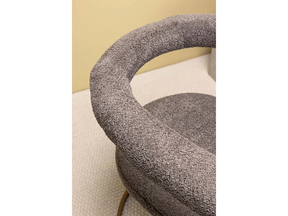 Morning chaise de salle à manger avec accoudoirs marron