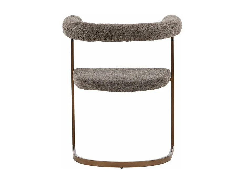 Morning chaise de salle à manger avec accoudoirs marron