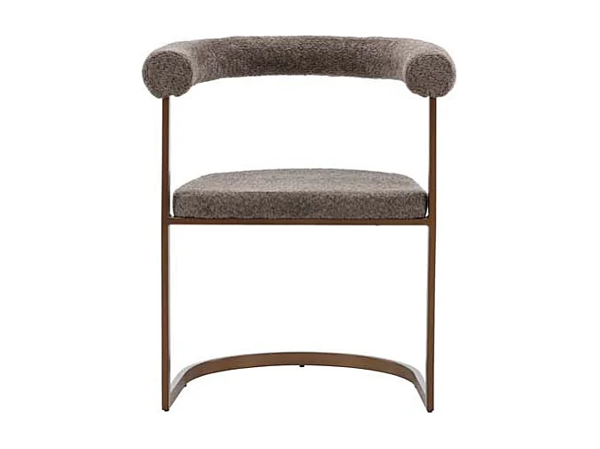 Morning chaise de salle à manger avec accoudoirs marron