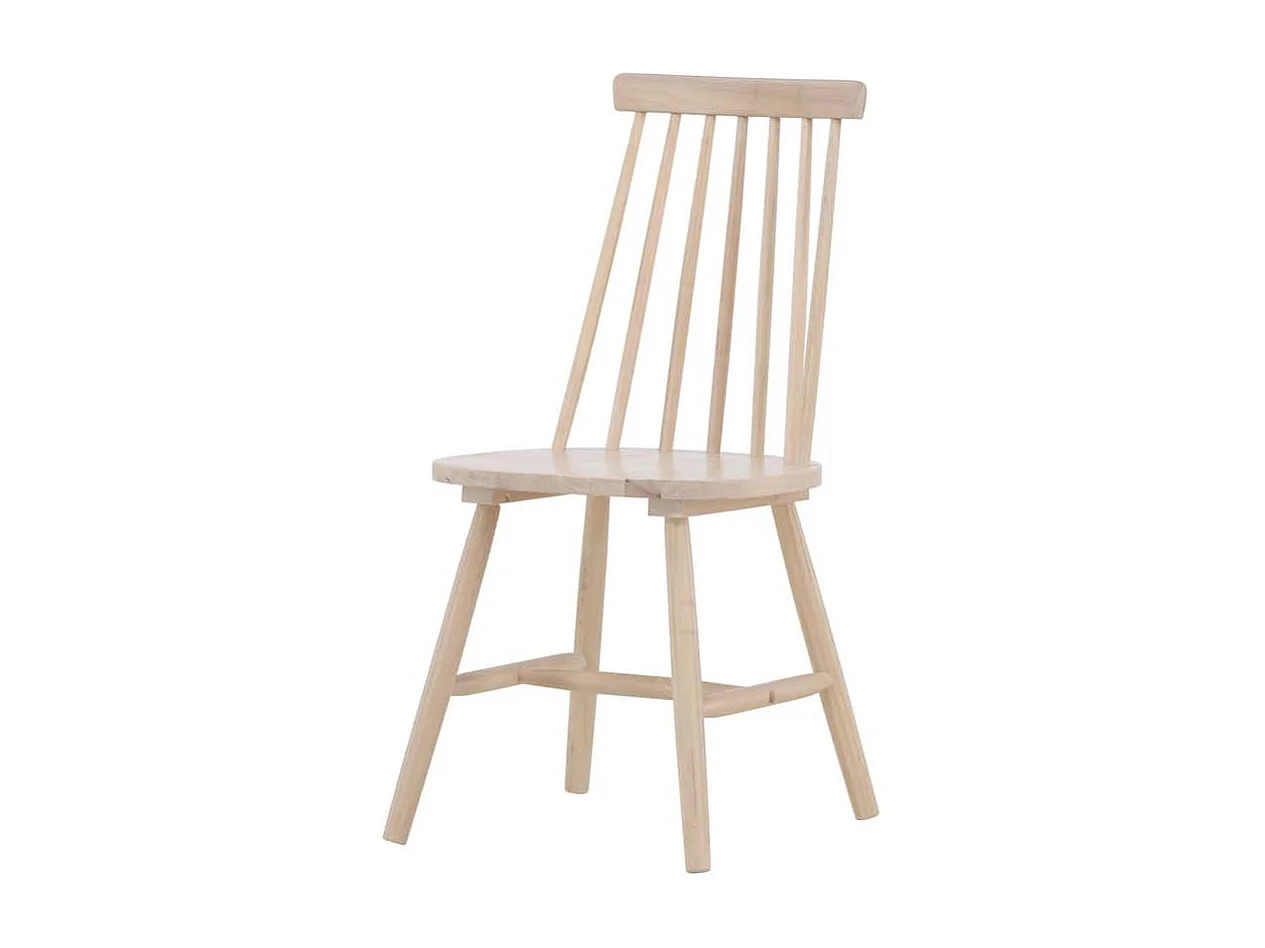 Lönneberga chaise de salle à manger bois whitewash