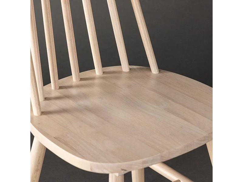 Lönneberga chaise de salle à manger bois whitewash