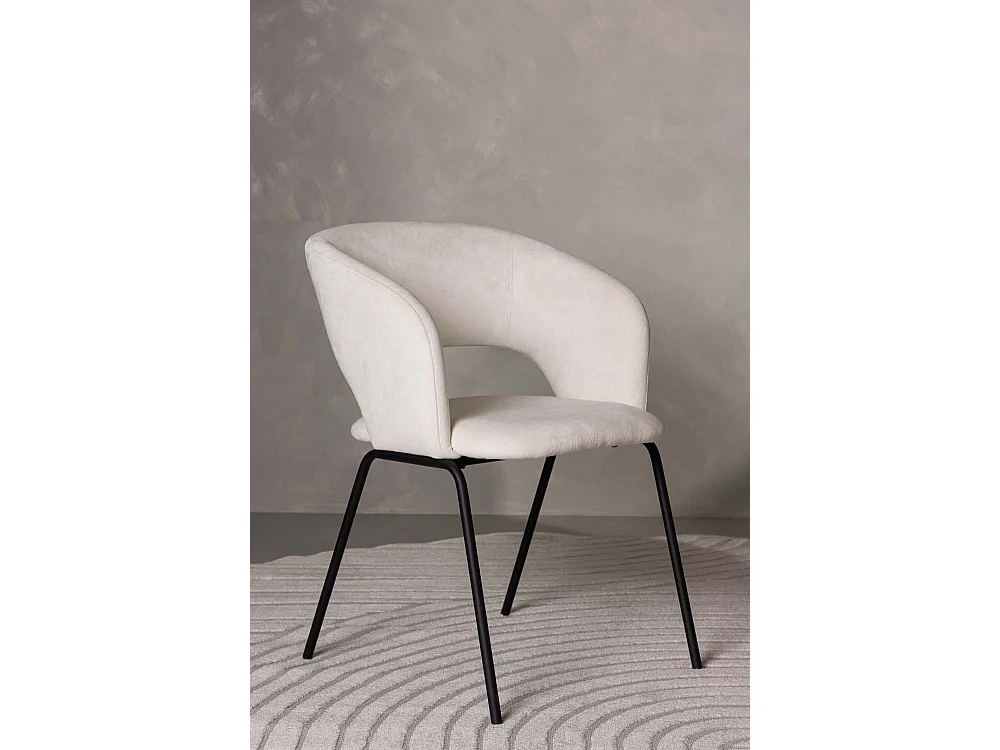 Day chaise de salle à manger avec accoudoirs offwhite