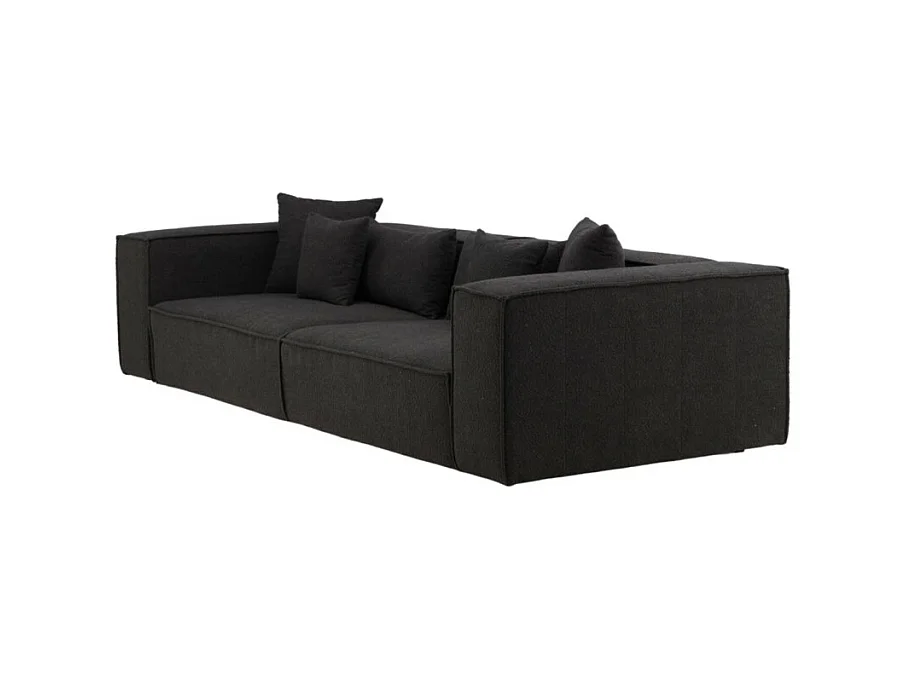 Canapé Droit 4 Places "Gillholmen" 284cm Noir