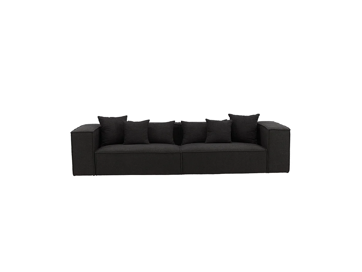 Canapé 4 places en tissu noir GILLHOLMEN
