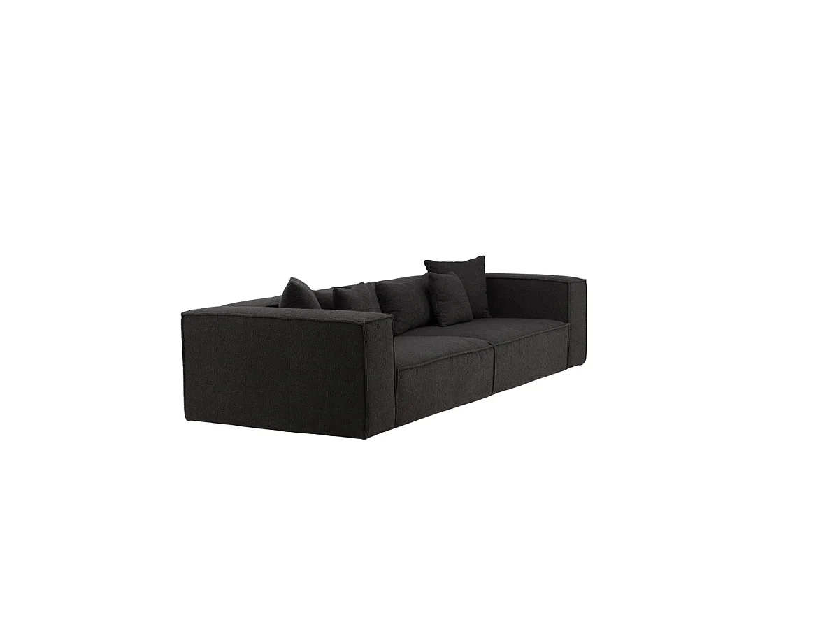 Canapé 4 places en tissu noir GILLHOLMEN