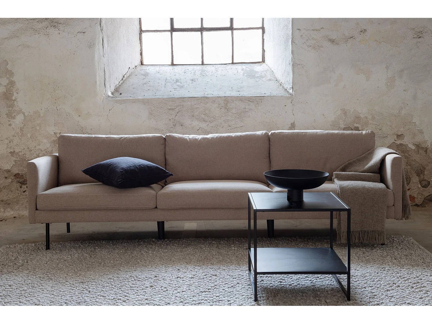 Zoom Sofa 3 Personen braun.