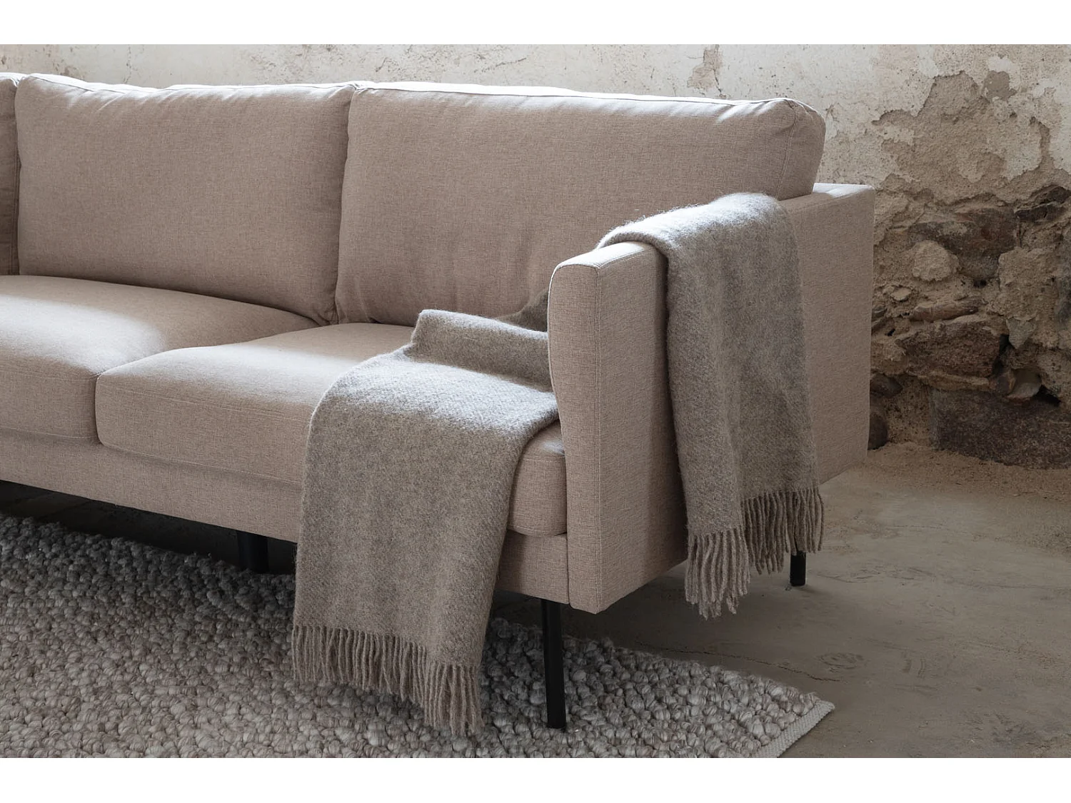 Zoom Sofa 3 Personen braun.