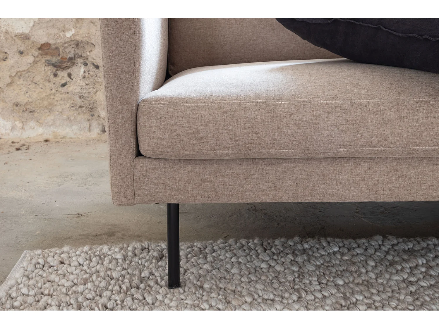 Zoom Sofa 3 Personen braun.