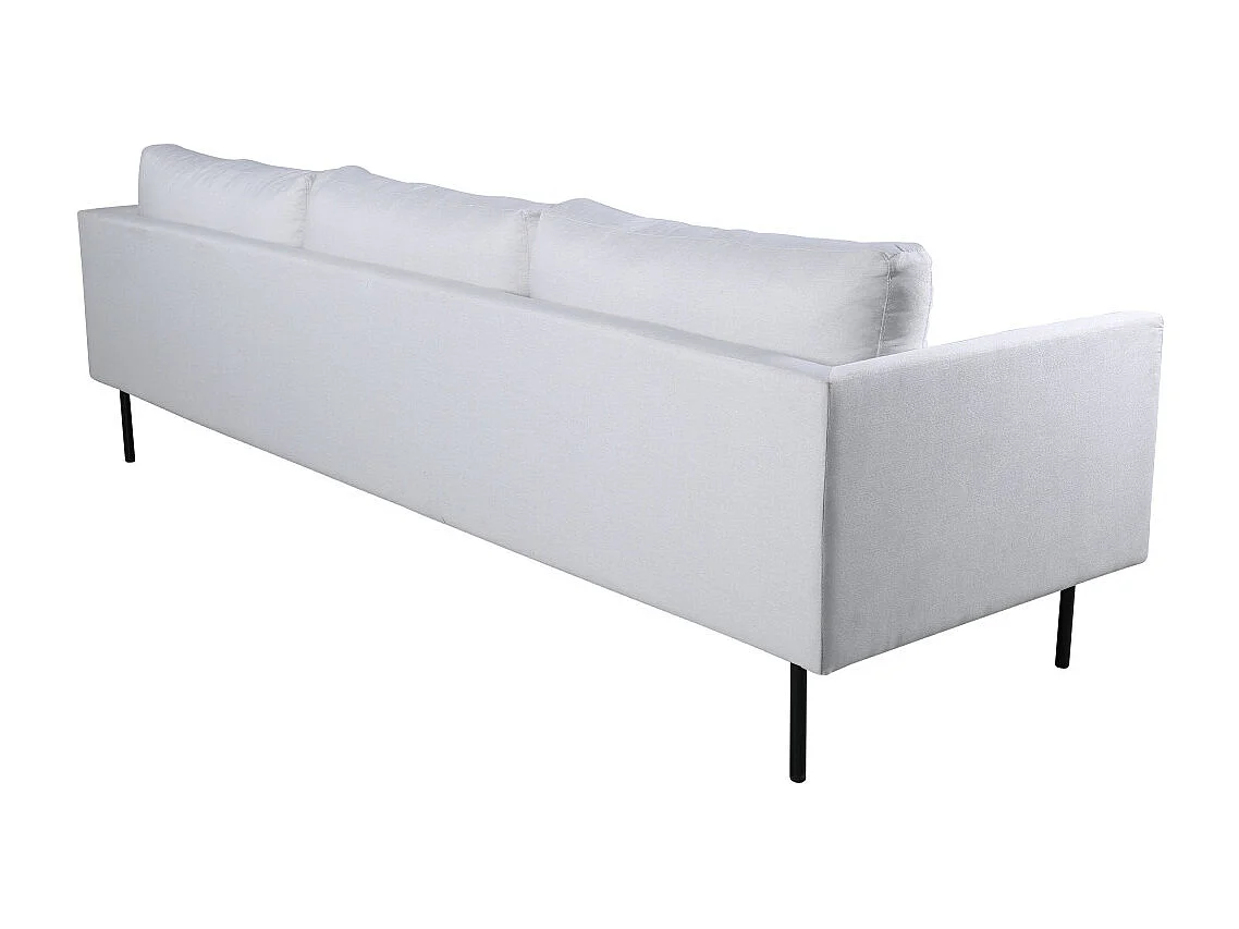 Canapé 3 Places en Tissu "Zoom" 260cm Beige Clair