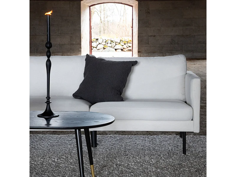 Canapé 3 Places en Tissu "Zoom" 260cm Beige Clair