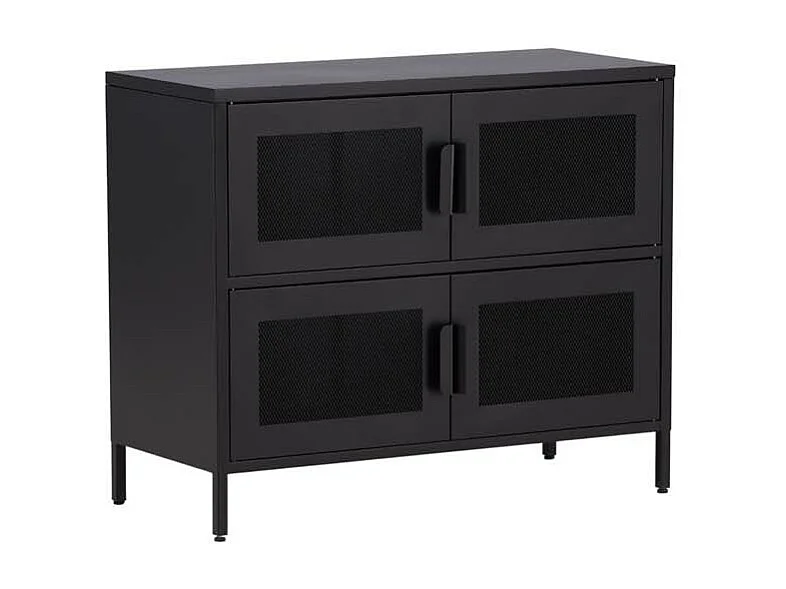 Nett Sideboard 4 Türen schwarz.