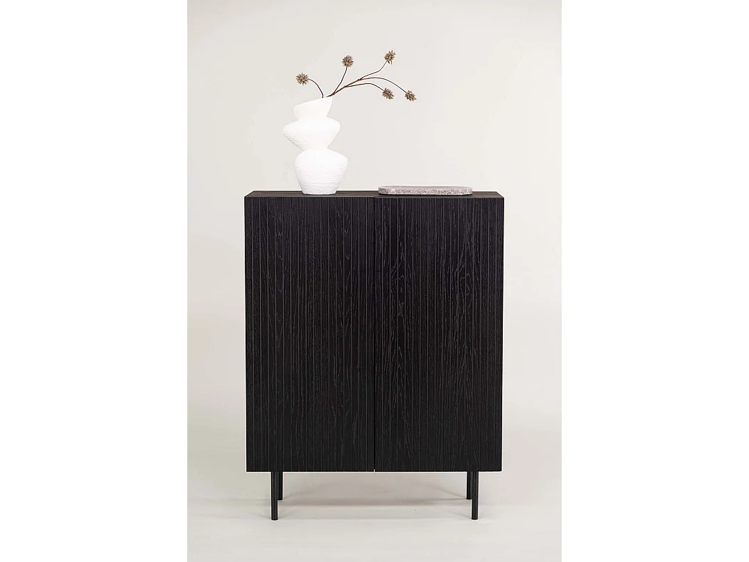 Björkön Sideboard 2 Türen schwarz.
