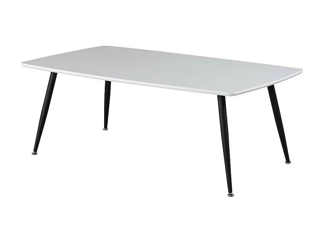 Table Basse Design "Plaza" 120cm Blanc & Noir
