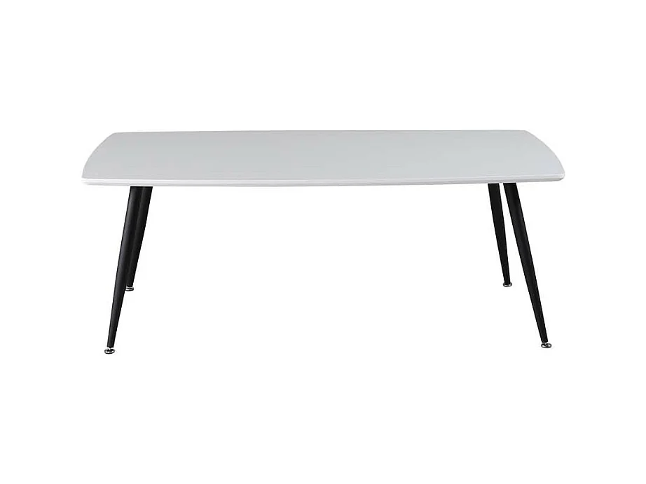 Table Basse Design "Plaza" 120cm Blanc & Noir