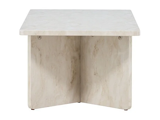 Table Basse Effet Marbre "Alesund" 120cm Beige