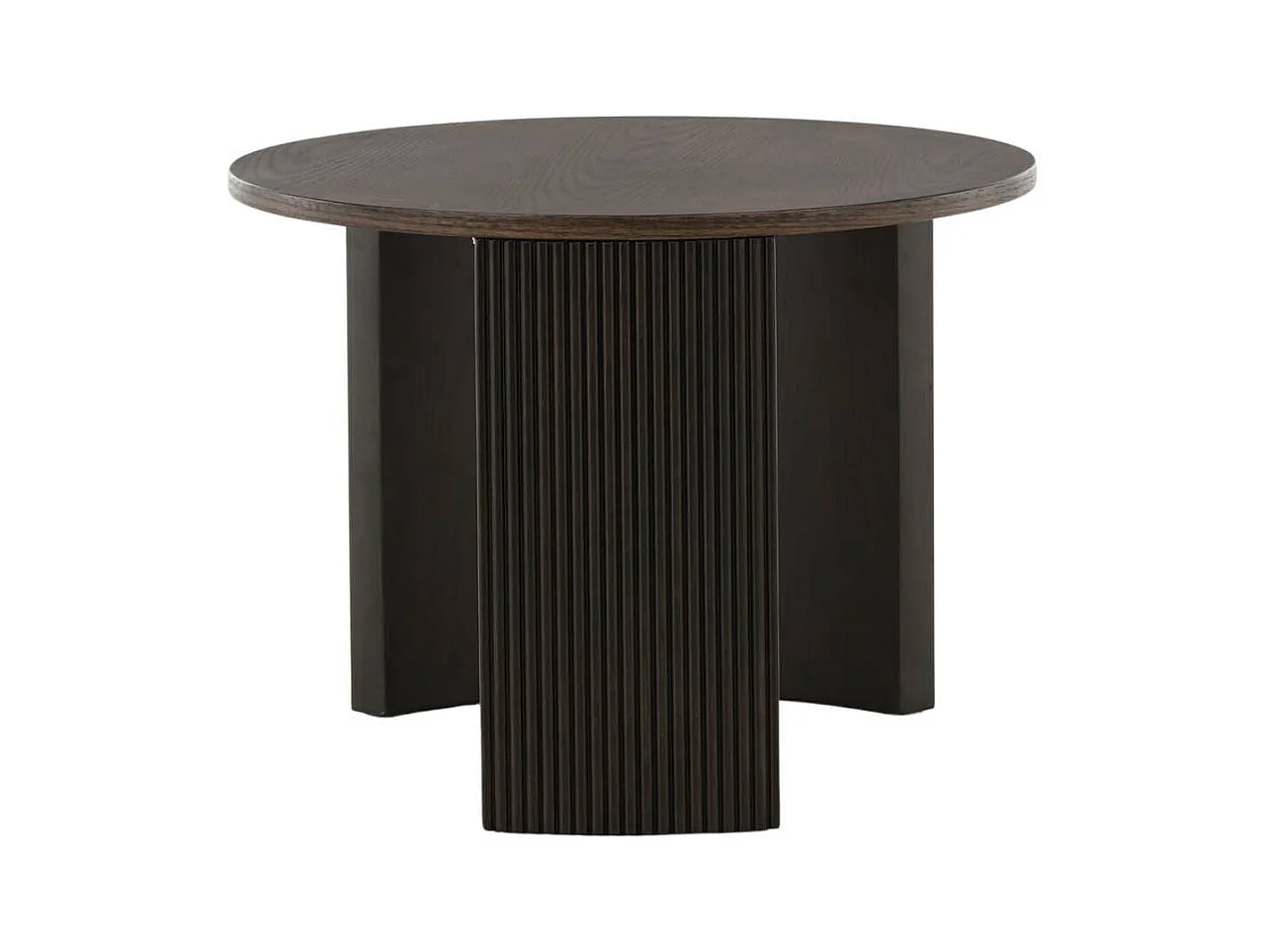 Table Basse Nervurée "Bristol" 60cm Marron