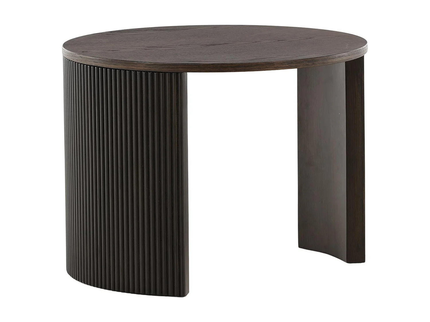 Table Basse Nervurée "Bristol" 60cm Marron