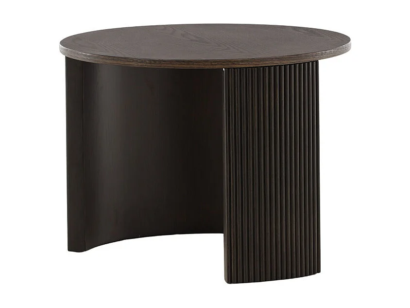 Table Basse Nervurée "Bristol" 60cm Marron