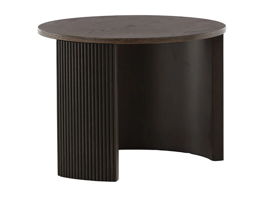 Table Basse Nervurée "Bristol" 60cm Marron