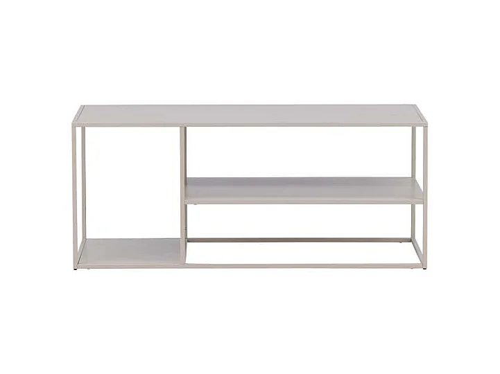 Table Basse Avec Étagères "Staal" 120cm Beige
