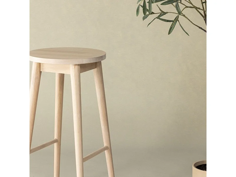 Mollösand barstoel hout whitewash.