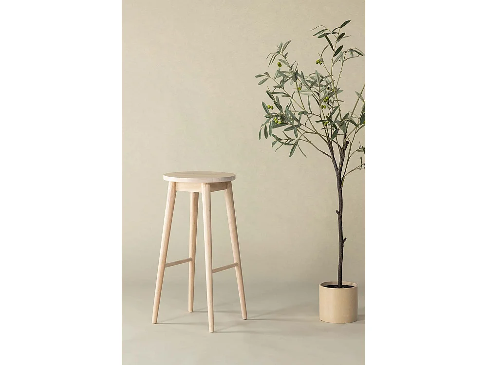 Mollösand tabouret de bar bois whitewash