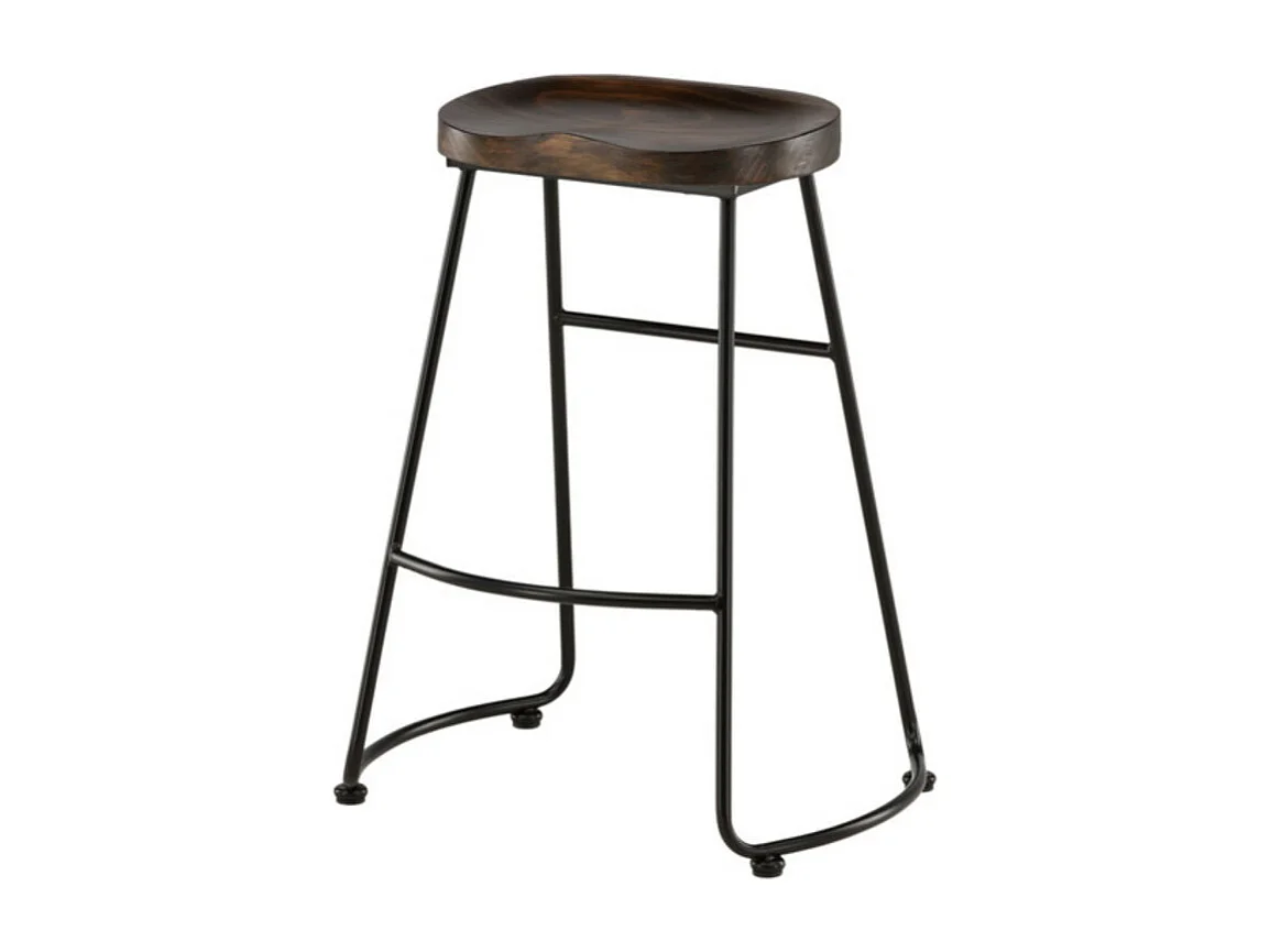 Ozark tabouret de bar noyer foncé, noir