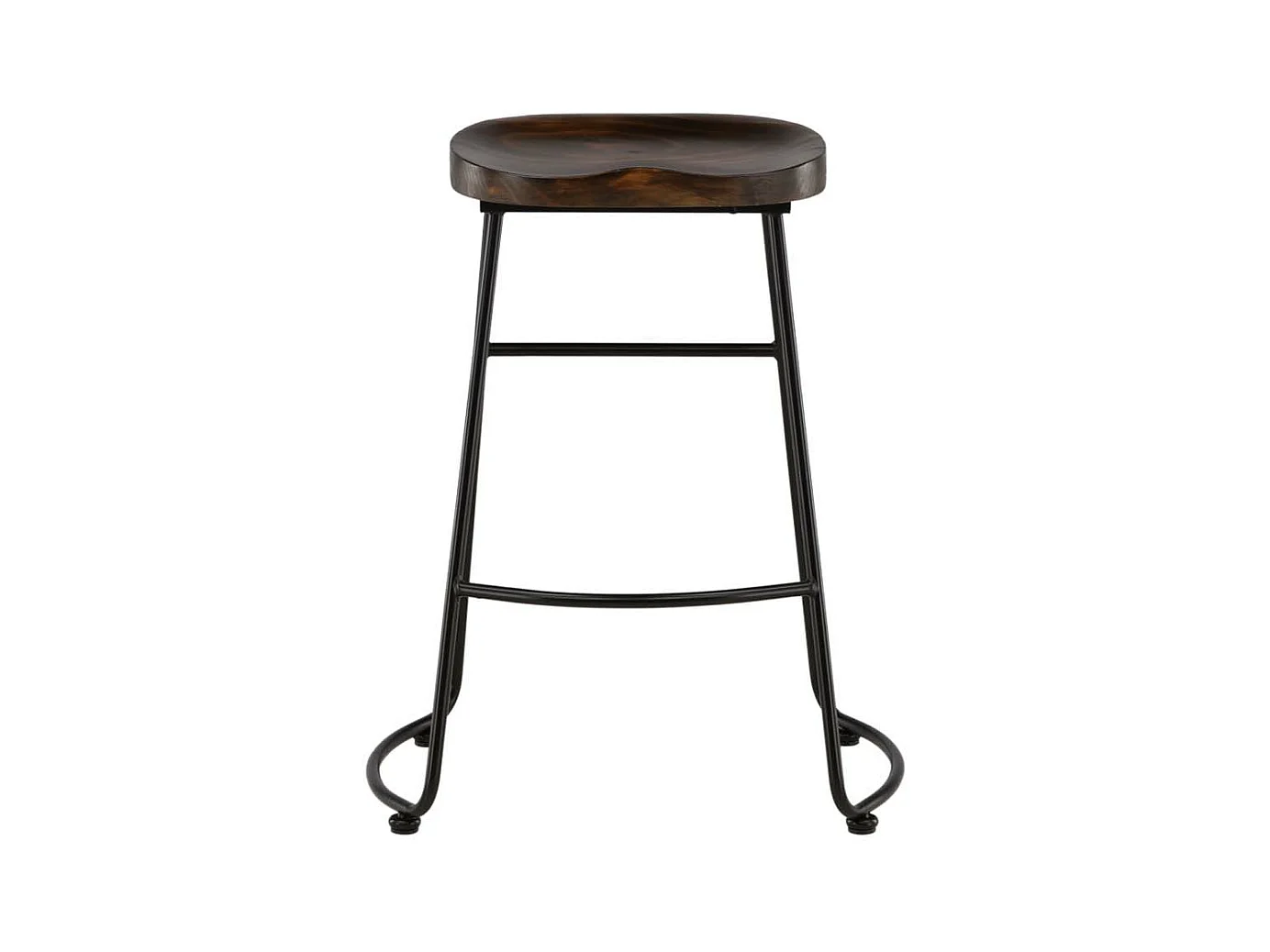 Ozark tabouret de bar noyer foncé, noir