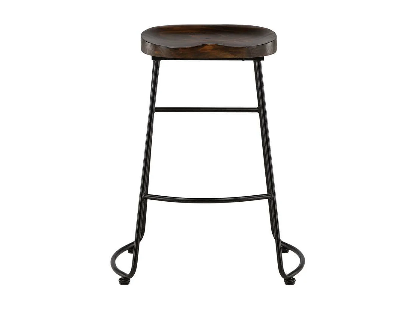 Ozark tabouret de bar noyer foncé, noir