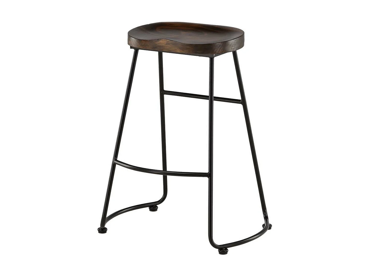 Ozark tabouret de bar noyer foncé, noir