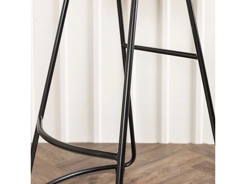 Ozark tabouret de bar noyer foncé, noir