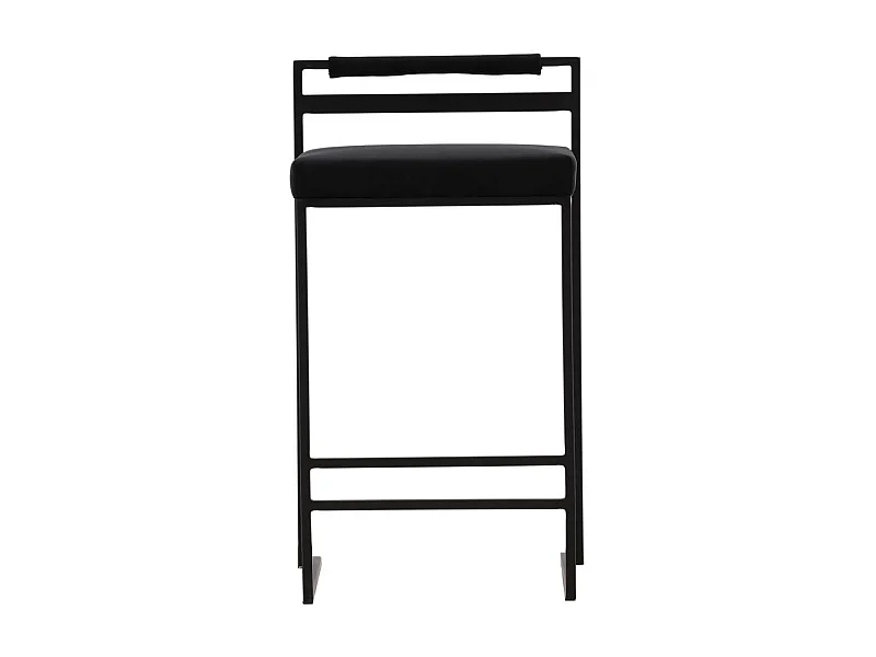 Opelika tabouret de bar velours noir
