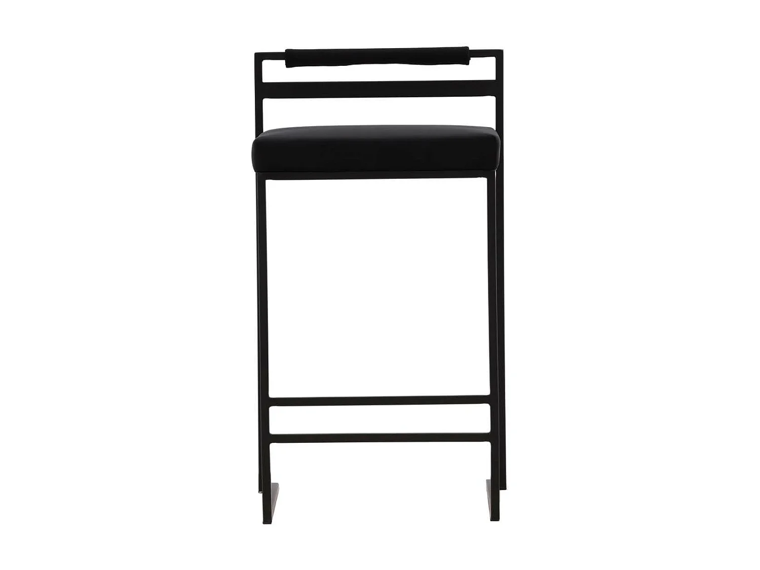 Opelika tabouret de bar velours noir