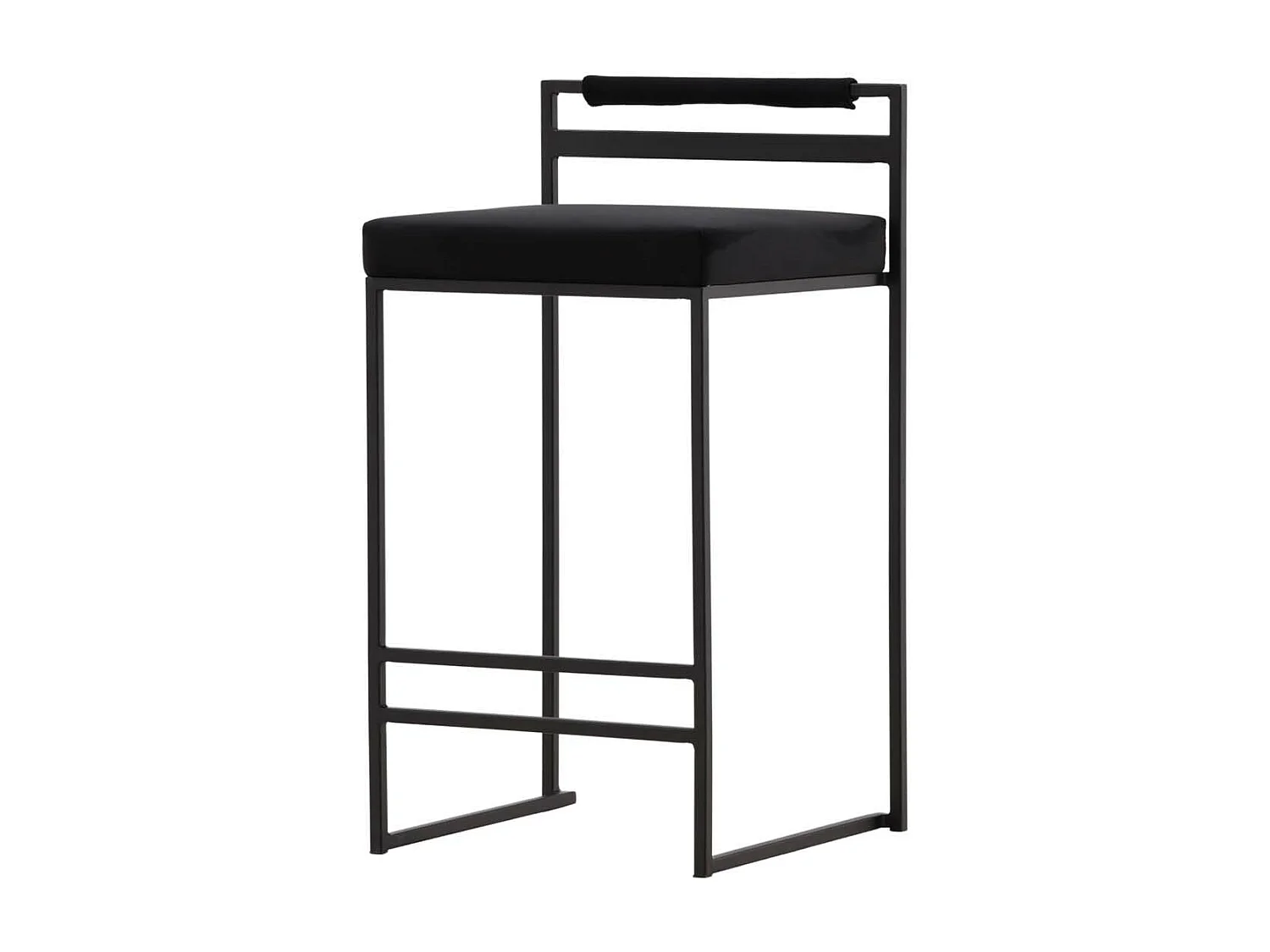 Opelika tabouret de bar velours noir