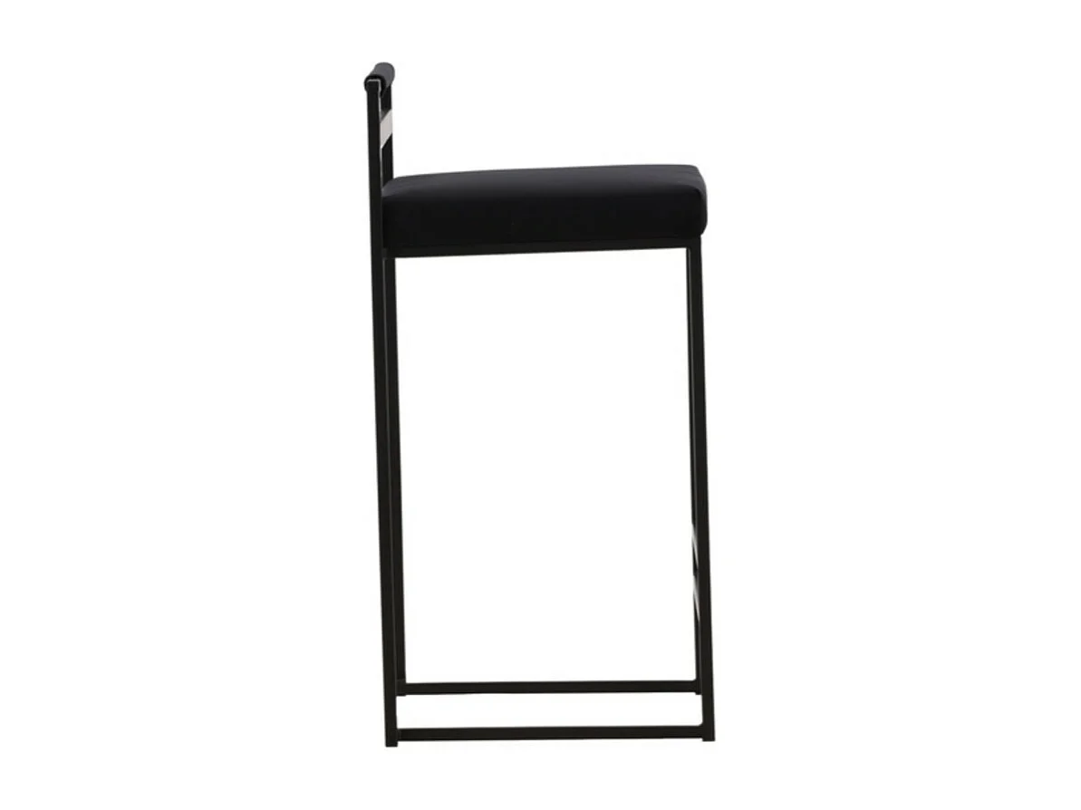 Opelika tabouret de bar velours noir