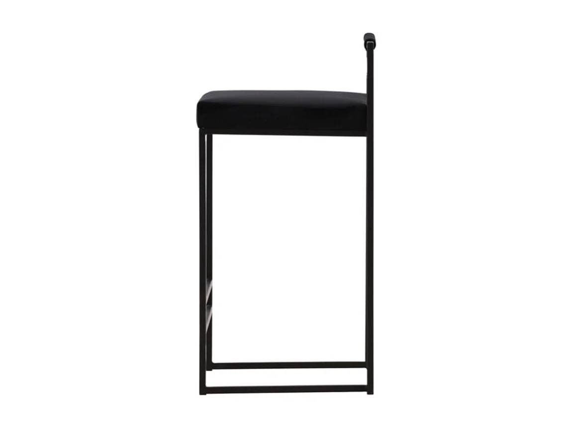 Opelika tabouret de bar velours noir