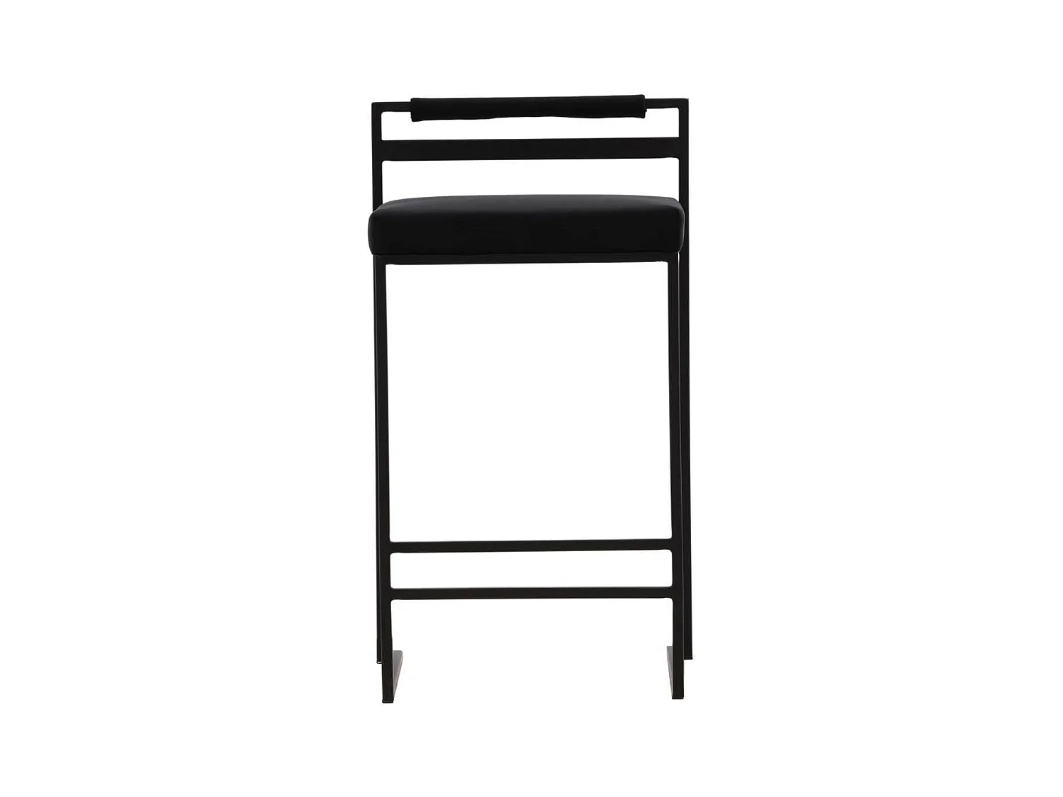 Opelika tabouret de bar velours noir