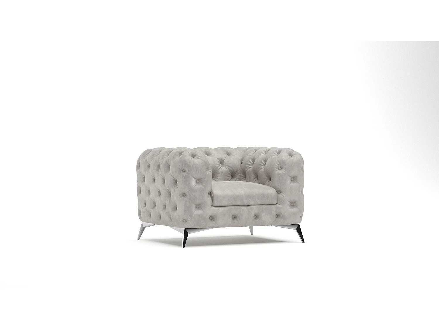 Camilla Chesterfield Sessel, Silber Füßen