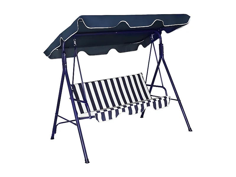 Columpio Balancin de 3 Plazas Verde. Muebles de Jardin y Terraza