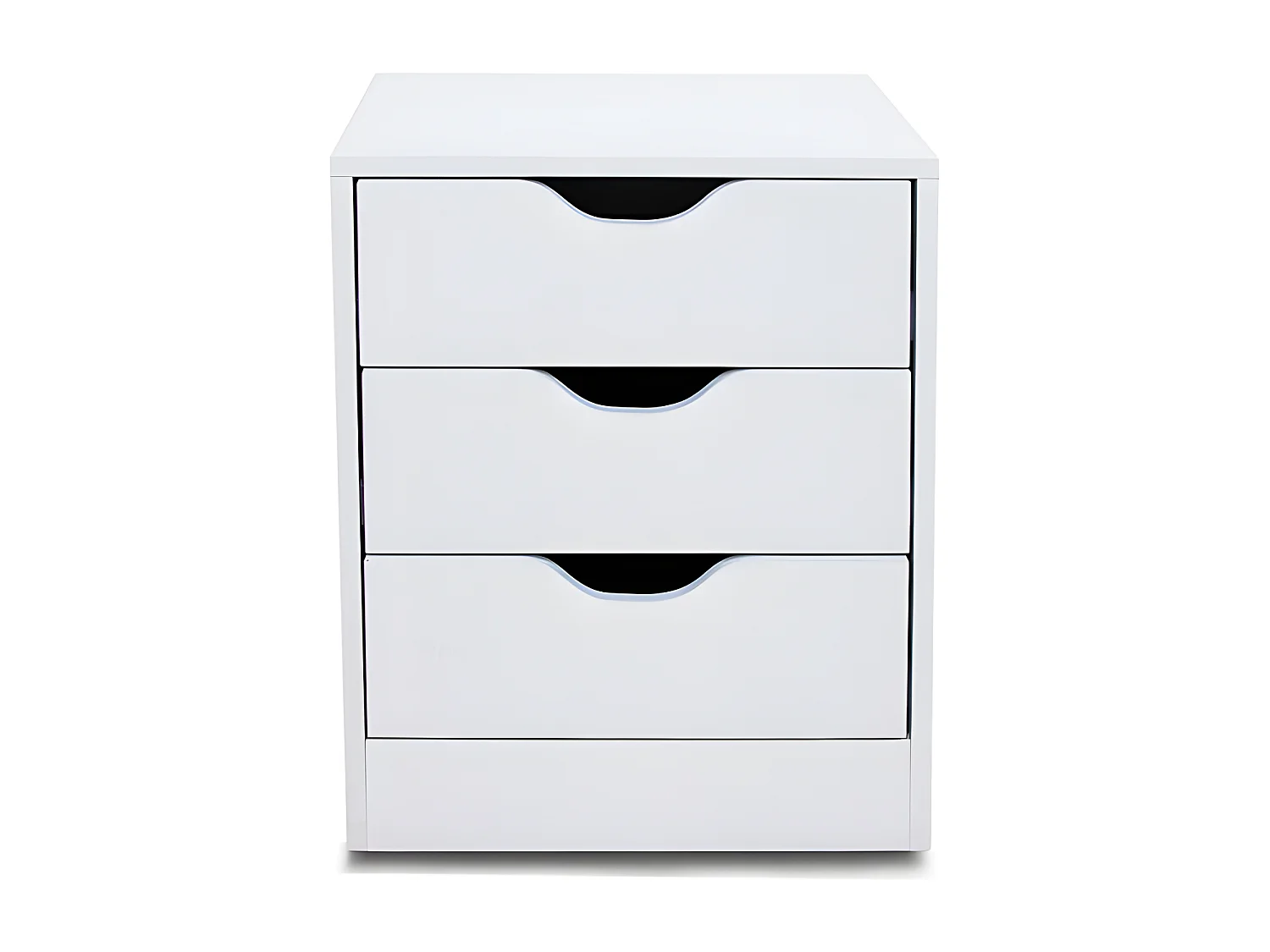 Mesita de Noche Trillo 3 Cajones Blanco 50x40 cm