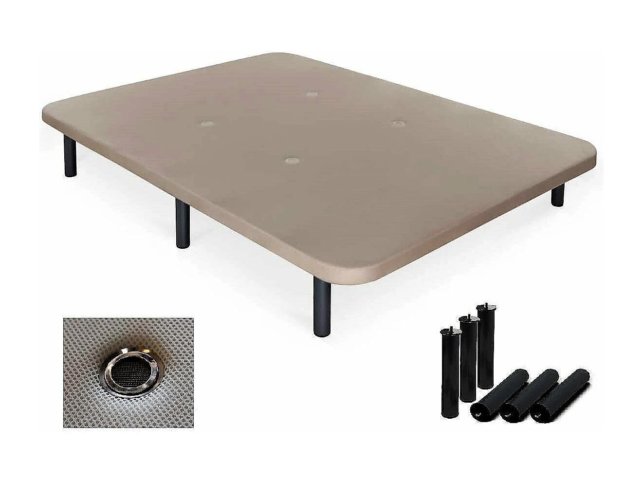 Somier Base Tapizada + Colchon Basic 135x190 cm