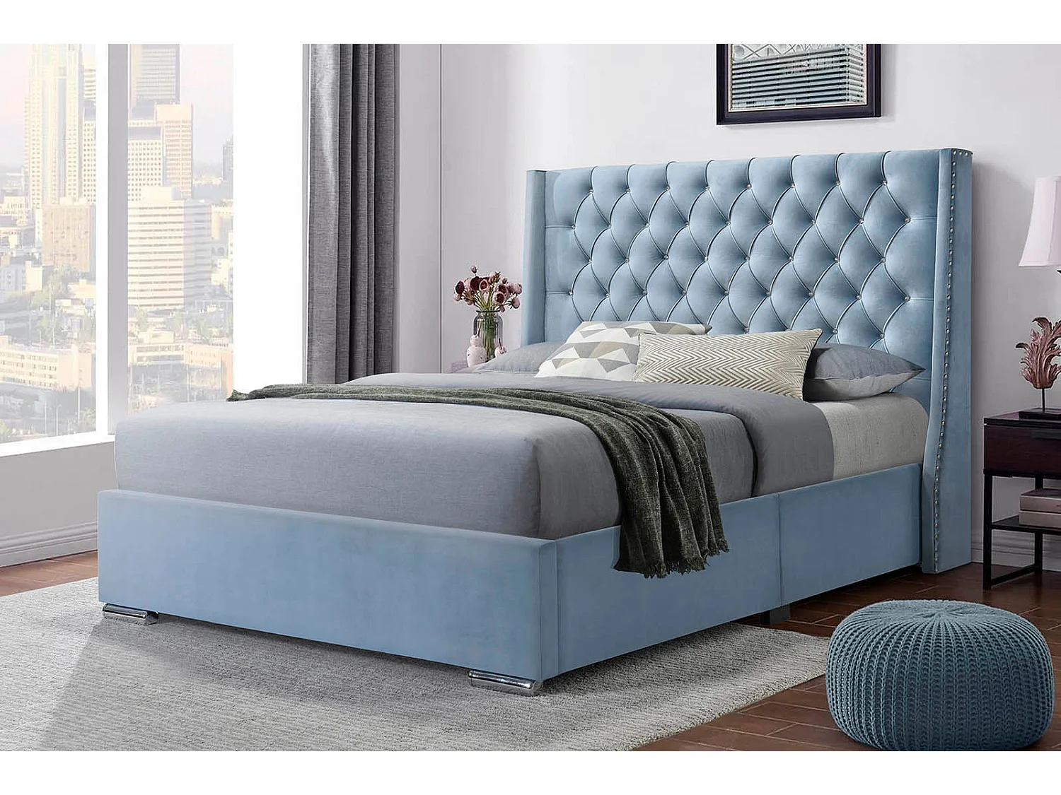 Cama de Matrimonio Meldives 150cm Gris