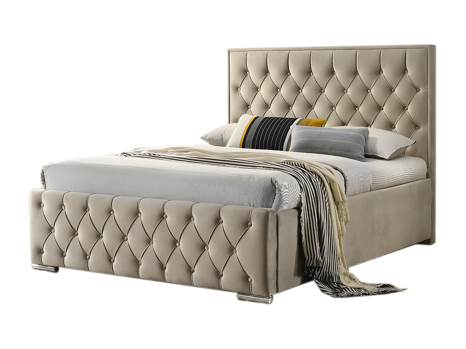 Cama de Casal Magallan 135cm Bege